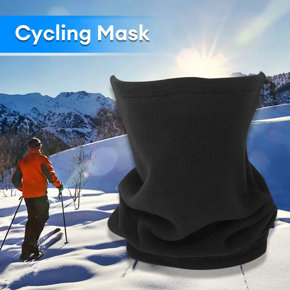 Winter Warm Cycling Hood Bib Polar Fleece Neck Tube Warm Earmuffs Fishing Skating Running Sports Scarf Camping Hiking