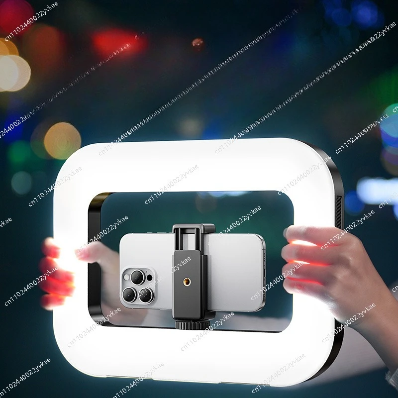 

Handheld ring filling light portable mobile phone live broadcast special charging photography light desktop rabbit cage selfie