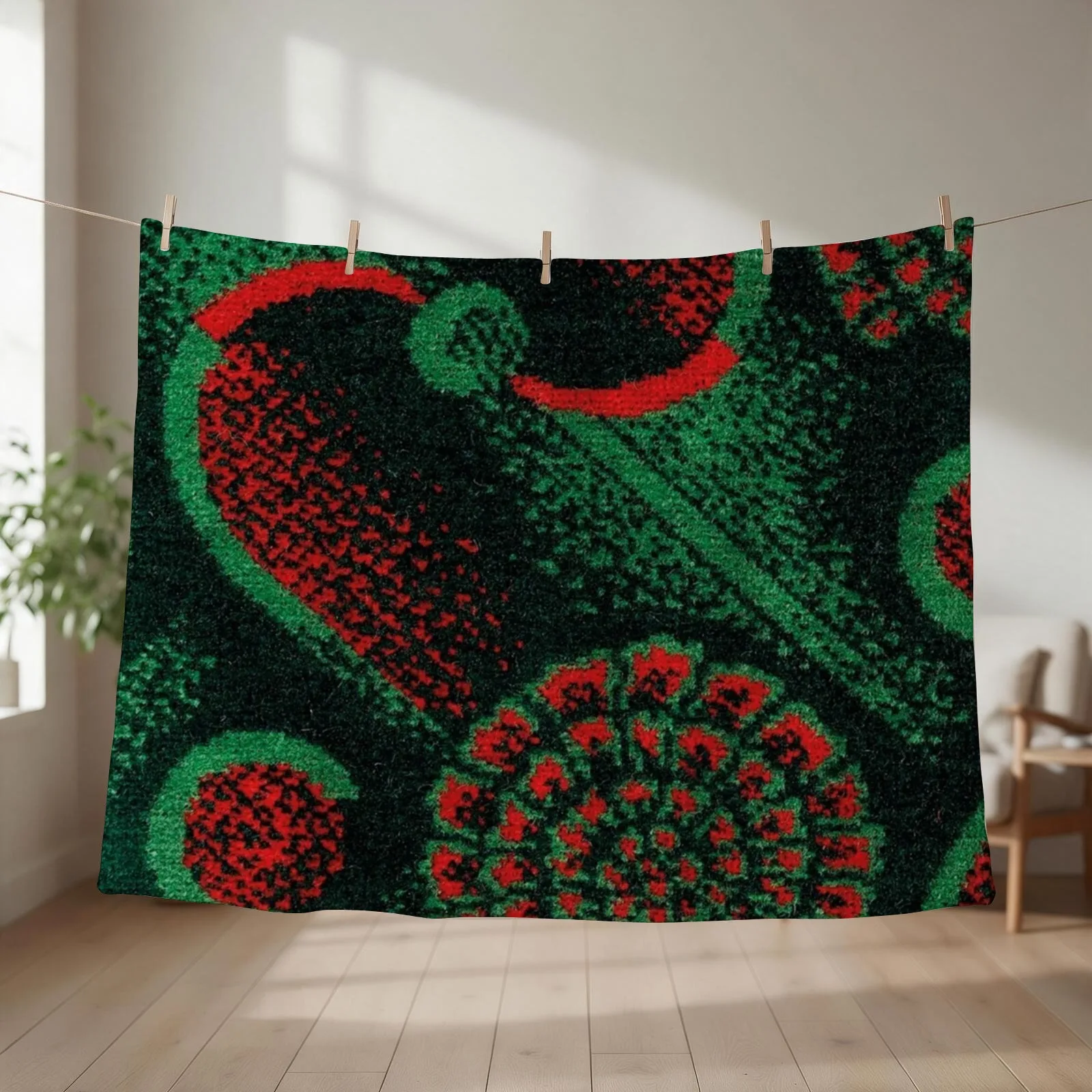 Public Transport Seats Pattern Throw Blanket couch cozy soft plush fuzzy picnic outdoor blanket