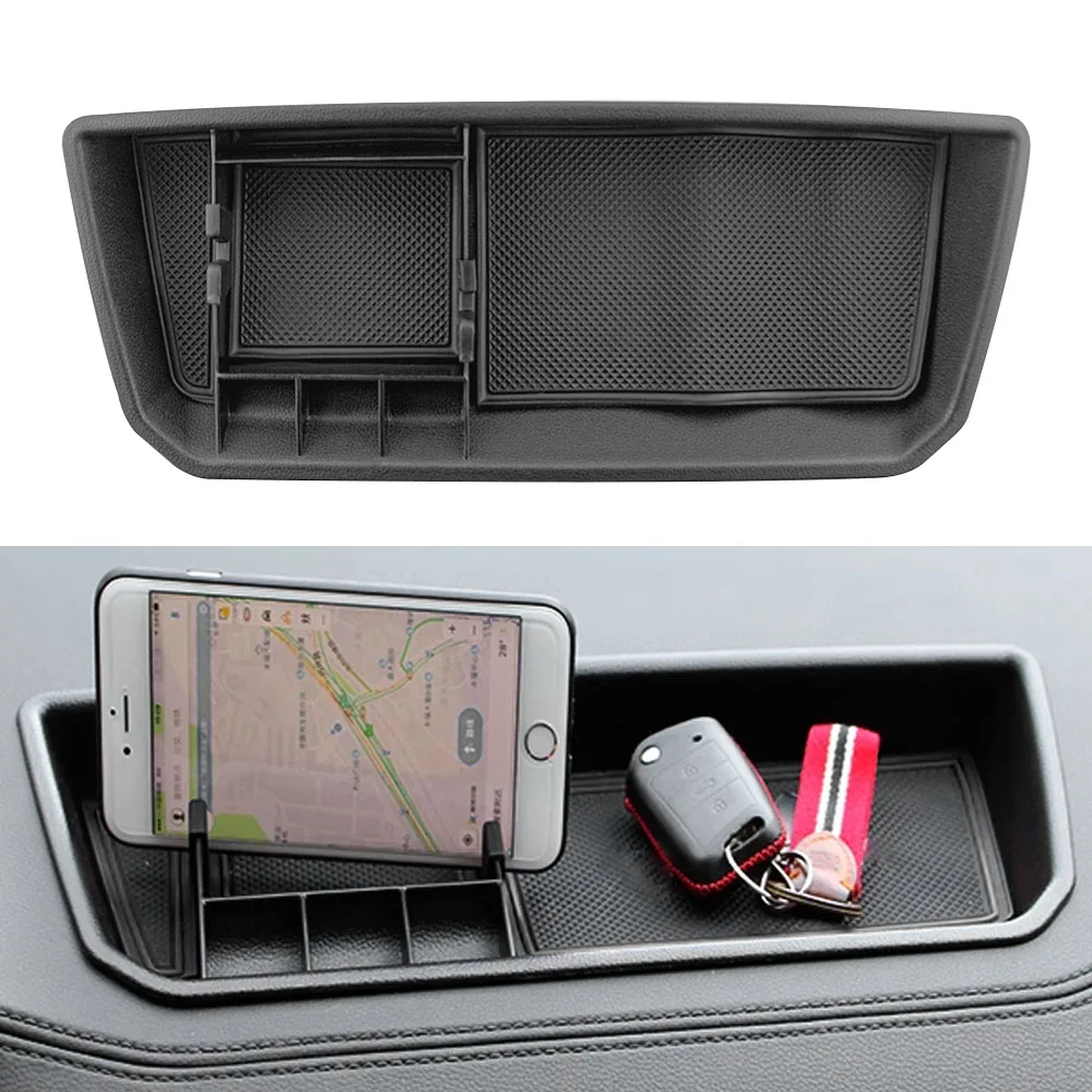 

For Volkswagen Teramont Atlas 2018 - 2023 LHD Dashboard Storage Box Tray Plate Center Console Phone Holder Organizer Accessories