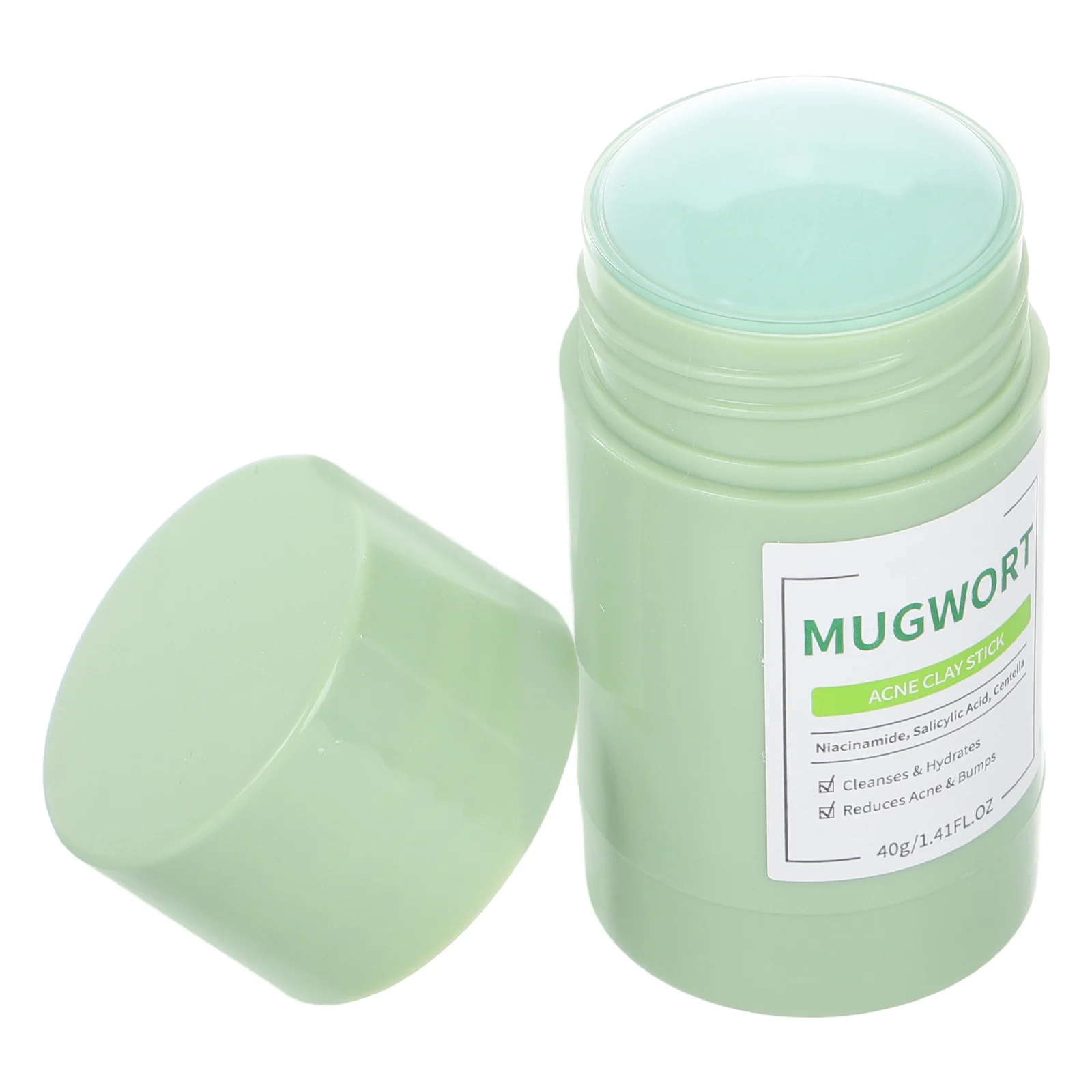 Mugwort Clay Mask Clay Stick Deep Cleansing Face Mask for All Skin Types Blackhead Removal Moisturizing Facial Treatment