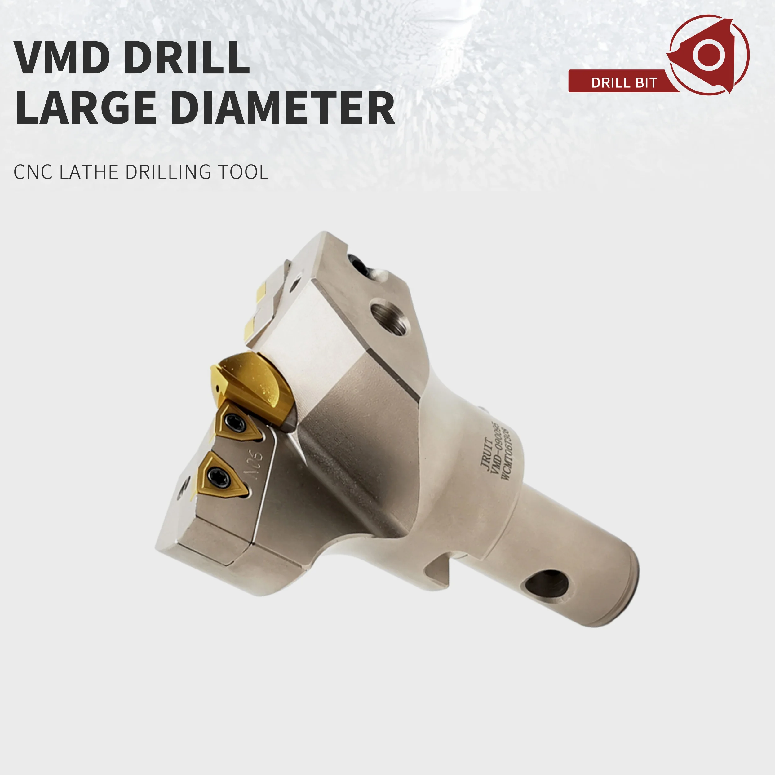 Imagem -02 - Vmd Deep Hole u Broca Torno Cnc Broca Ferramentas Grande Diâmetro Inserções de Posicionador Wcmx Wcmt 45 mm a 200 mm Alta Qualidade
