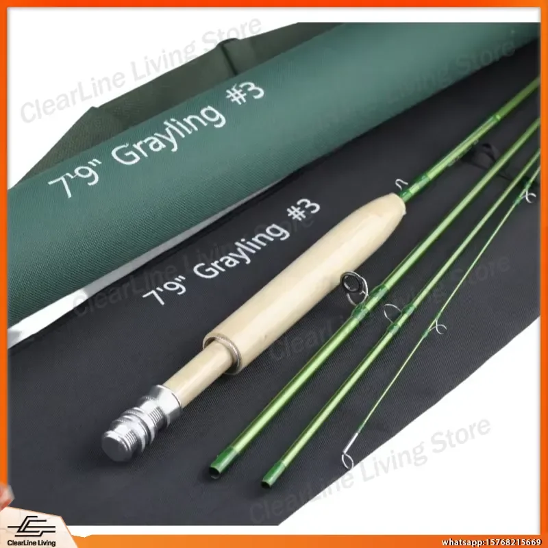 

New Arrival Lightweight Stream Fishing Rod 7ft9in 3wt Medium Fast Action Fly Rod for Trout Bass Freshwater Fishing Tackle
