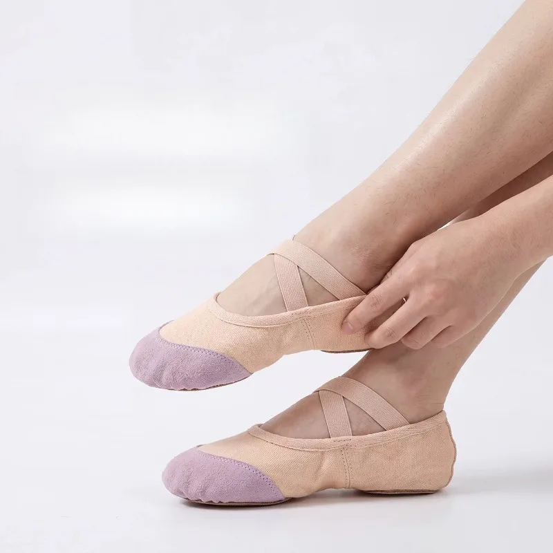 Cat Paw Ballet Shoes Soft Canvas Sole Dance Training Footwear Exam Dance Gymnastics Body Shaping Stage Performance Slippers