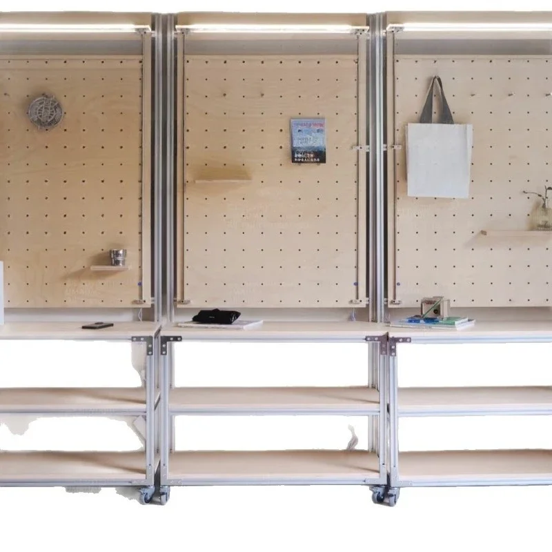 

Medieval birch ocean board, aluminum profile rack floor type, storage cabinet, storage cabinet, display cabinet, drawer cabinet