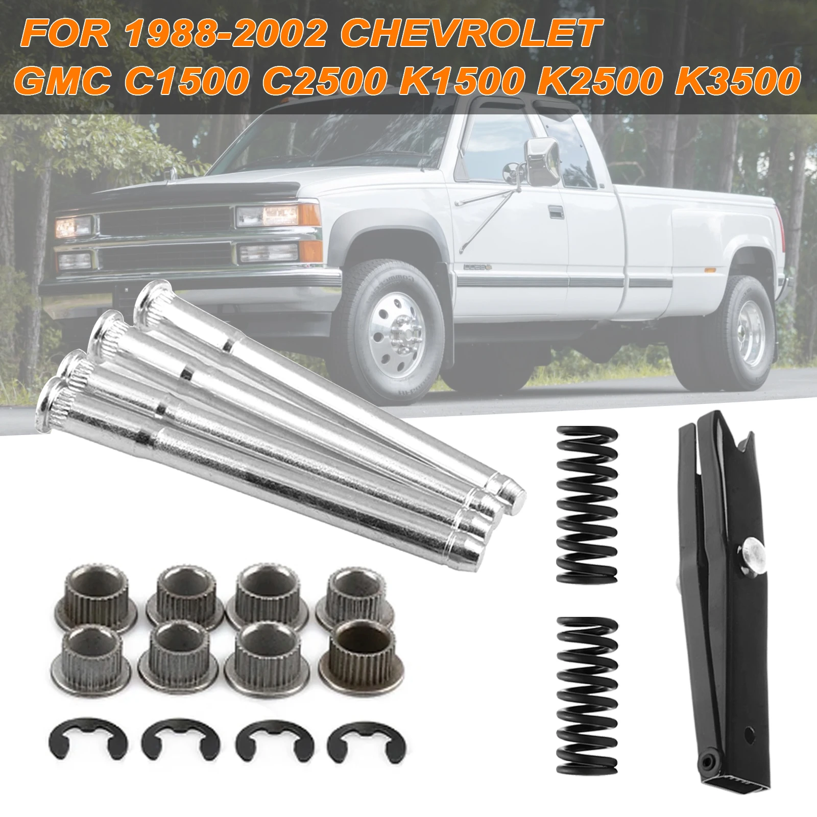 Kit de reparación de bisagras de puerta con herramientas de resorte y resortes, Compatible con Chevrolet Chevy GMC C1500, C2500, K1500, K2500,