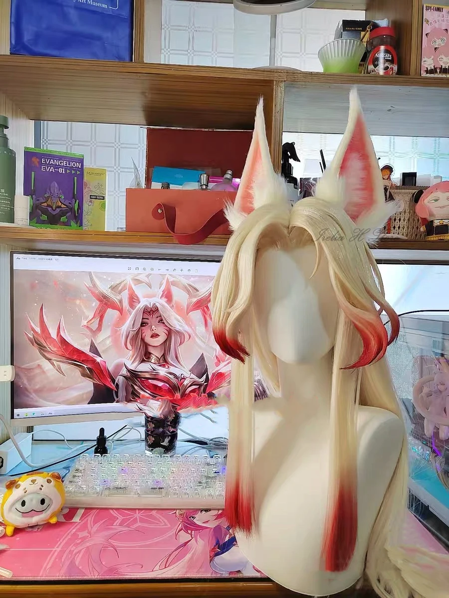 Irelia H Store LOL Immortal Ahri's Perücke, vorgestylte Perücke, Cosplay-Perücke