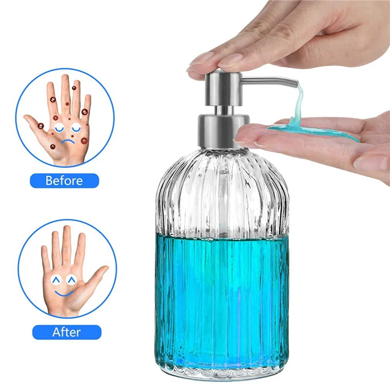 ABGR-2X Soap Dispenser Pump Replacement - 304 Stainless Steel Soap And Lotion Dispenser Pump For Regular 28/400 Neck Bottles
