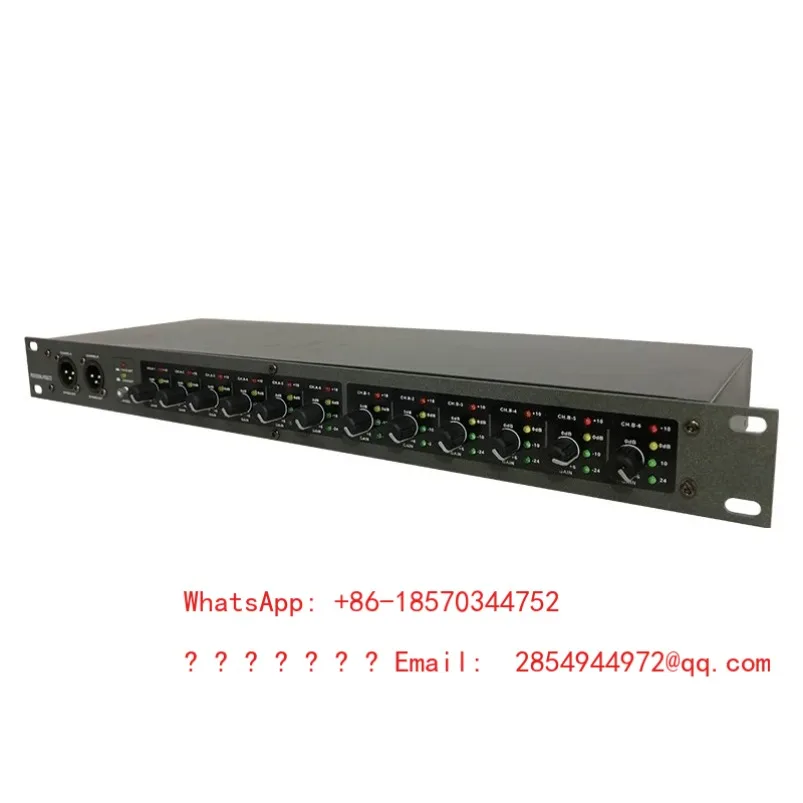 New Professional Audio Signal Splitter Two Input Twelve Output Balanced Input Output Audio Splitter