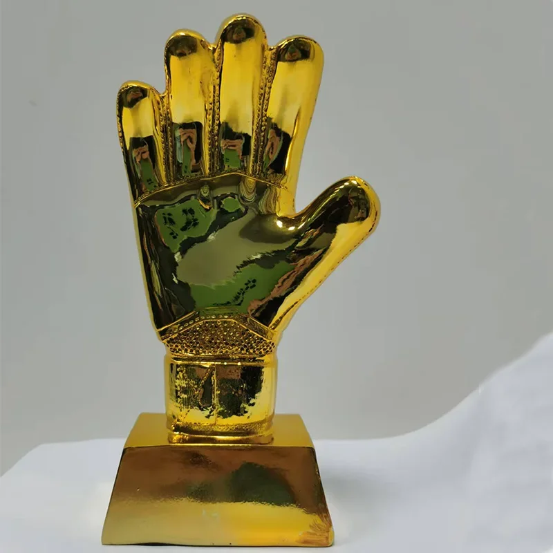Football Goalkeeper Golden Glove Award Resin Trophy Display Fan Birthday Gift Home Decor Bar Decorations Sports Store Items