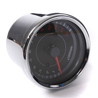 12V 60mm Silver Motorcycle Speedometer Tachometer Odometer Rev Counter 0-13000 RPM
