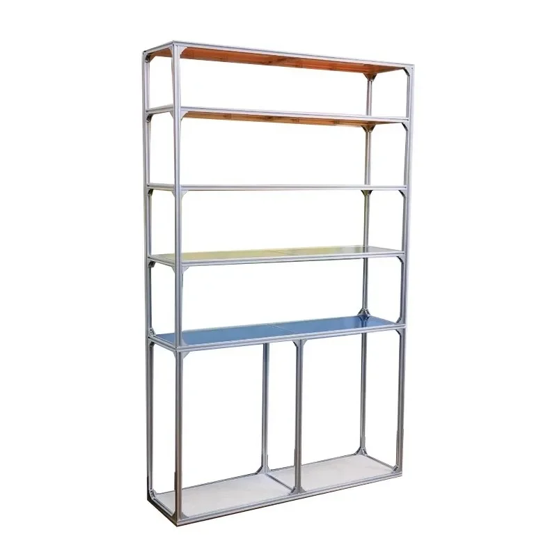 Aluminum profile multi-layer color acrylic floor multi-layer storage locker
