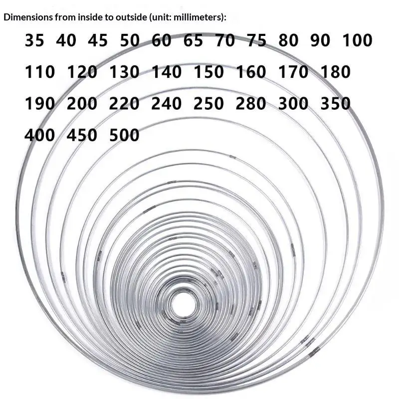 New Dreamcatcher Round Metal Hoops 5Pcs Welded Iron Rings 35-250mm for DIY Macrame Craft Boho Home Decoration