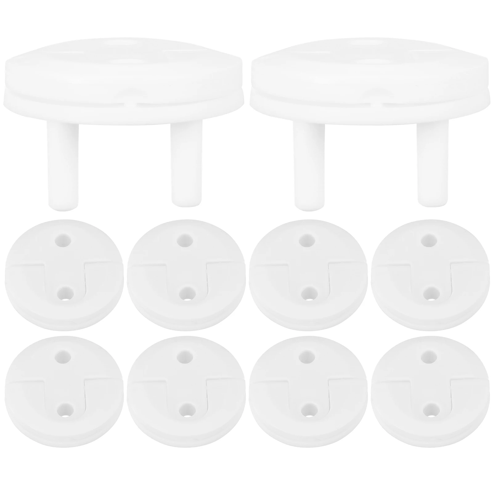 

10pcs Socket Power Protective Cover Outlet Protectors Plugs Baby Safety Child Covers Proof Infant White French Design