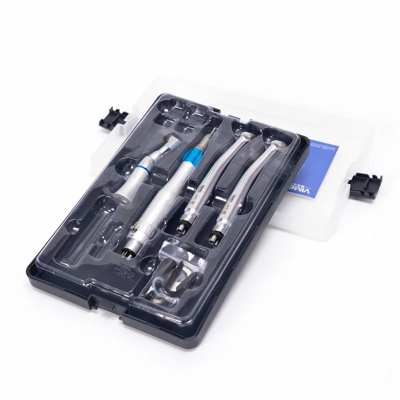 

Dentals Handpiece Kit EX203C Student High and Low Speed Turbine Set Contra Angle Air Motor