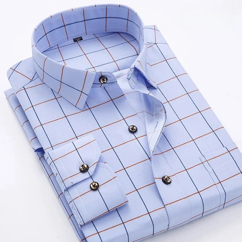 

New Men's Long Sve Printed irt Thin Spring Summer Non-Thiened Collar Fitted Denim irt for Autumn Season