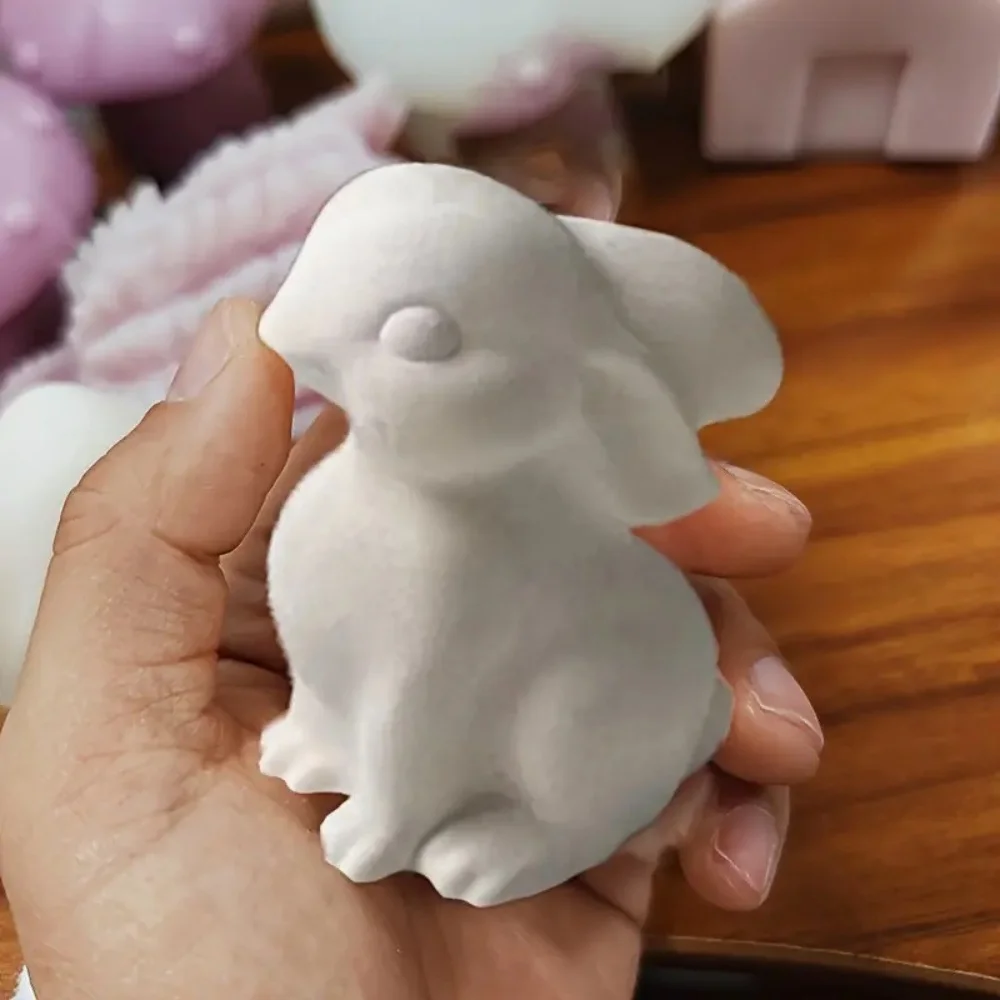 Couple Rabbit Silicone Mold Romantic Easter Candle Mold Diy Candle Making Mold Flexible For Aromatherapy Gift Giving Diy Candle
