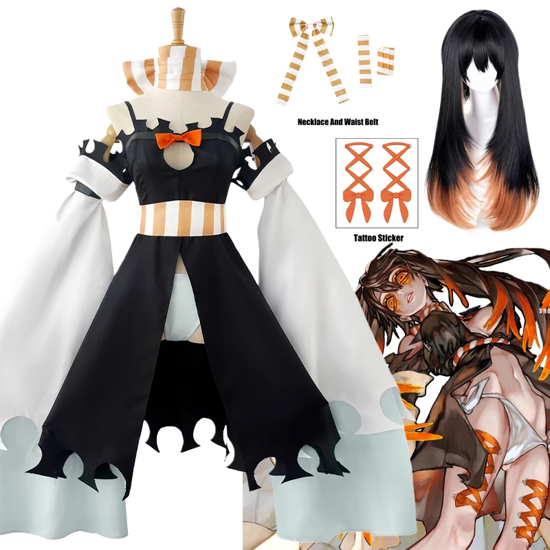 

Anime Amo Empool Cosplay Costume Gachiakuta Dress Uniform Tattoo Stickers Cleaners Carnival Halloween Party for Women Prop