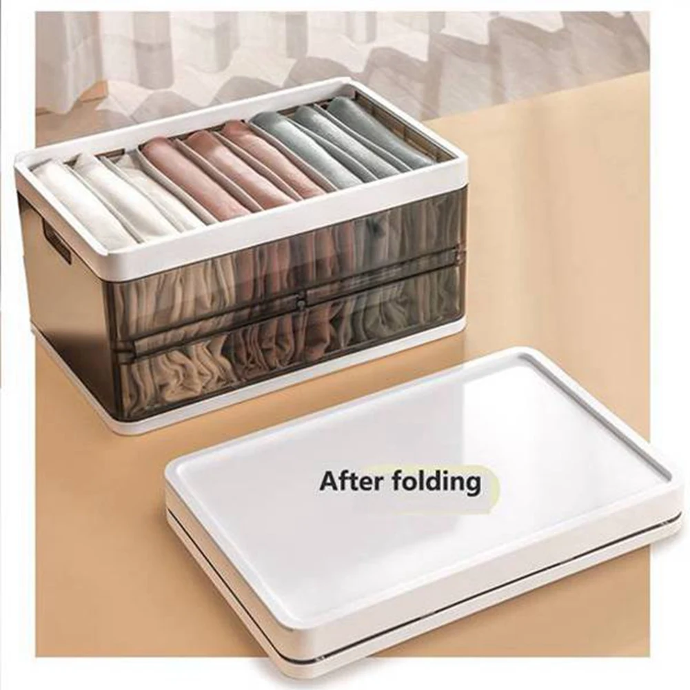 صندوق تخزين السراويل BHBL، صندوق حجرة الملابس، صندوق تنظيم الملابس لخزانة الملابس على القمصان المنزلية، مع قسم