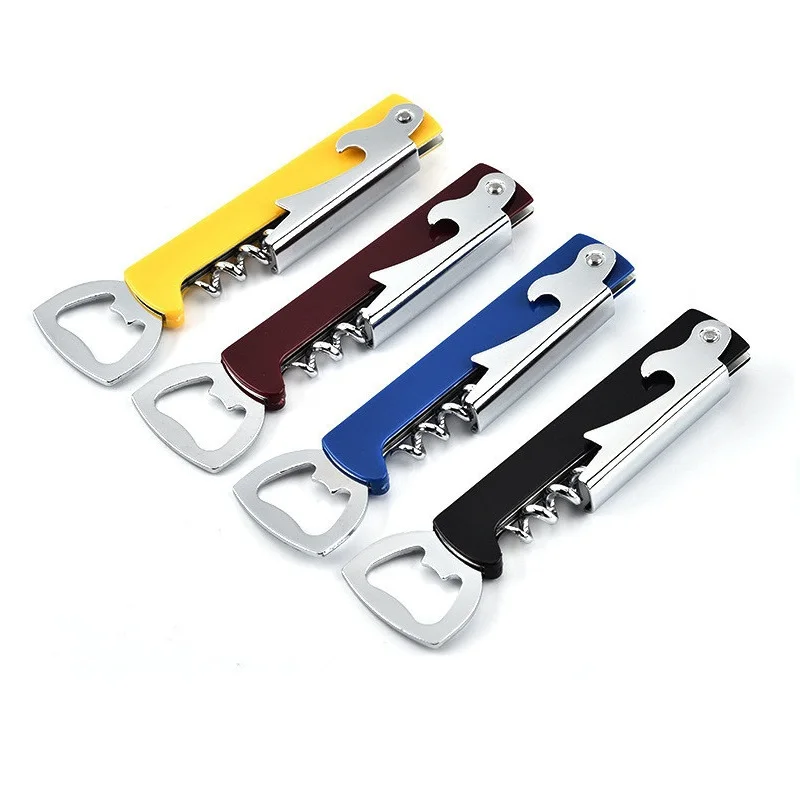 100 Teile/los Haushalt Kunststoff Edelstahl Fett Messer Multi-funktion Rotwein Bier Flasche Opener Mehrzweck Wein Opener