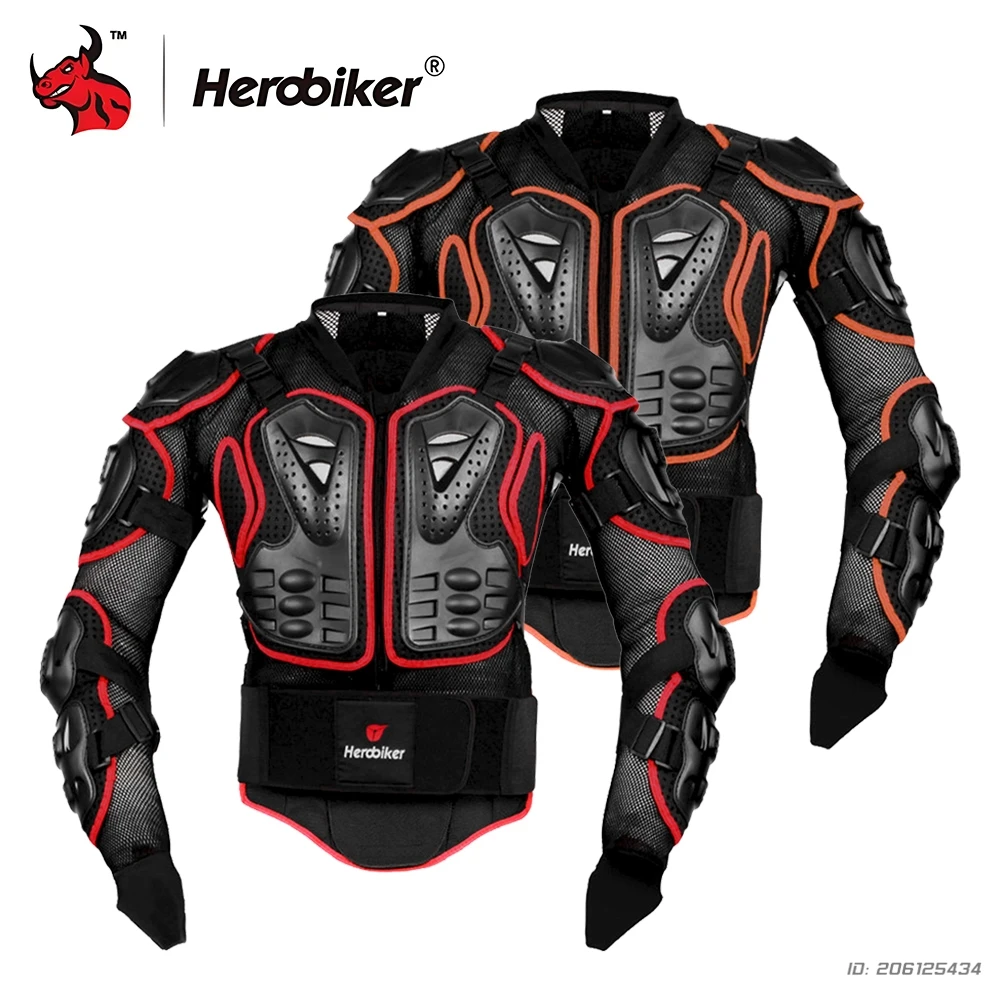 

Motorcycle Body Armor Men Full Armor Anti-Fall Motocross Jacket Riding Clothing Motorbike Body Protective Gear Wear-Resistant