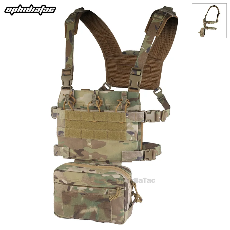 Hunting Chest Mount Set R Series Hunting Vest Harness with M4 Springboard/556 Magazine Holder/GP Magazine Pouch/Harness Adapter