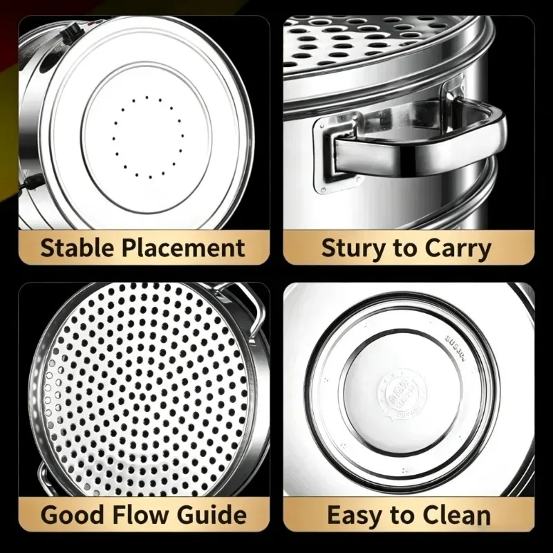 【Appliances】Composite Bottom 48CM Large Electric Food Steamers Thickened Healthy Cooker With Anti-Dry Burn For Home Commercial K view 6