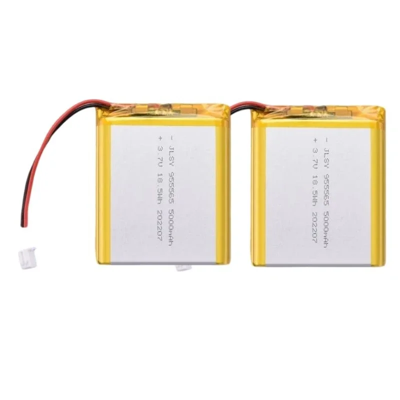 3.7V 5000mAh 955565 Polymer Lithium Battery  Jst PH 2.0mm 2pin Plug for Mobile Power Smart Home Air Conditioning Suit Charging