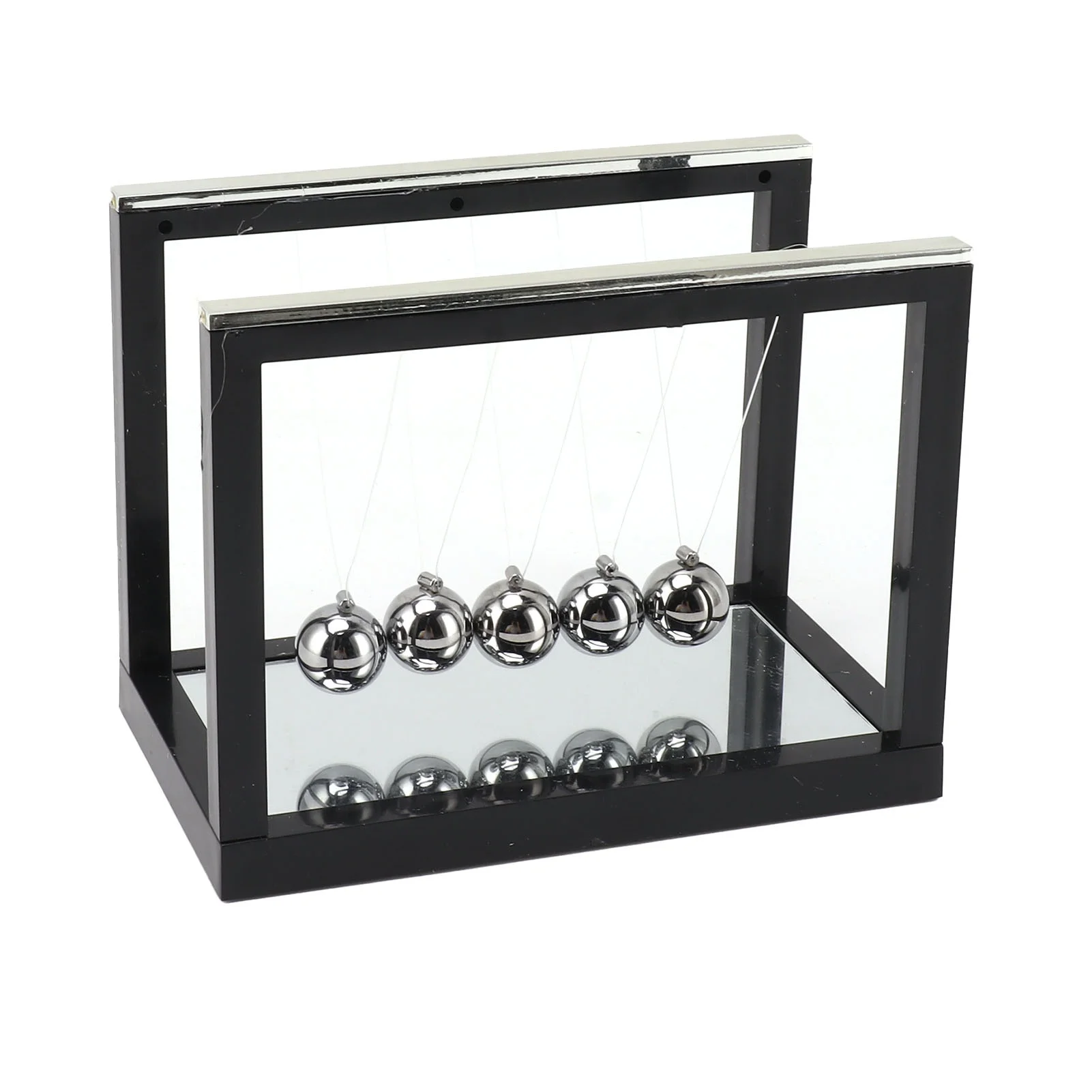 D5 Newton Cradle Balance Balls Stainless Steel Balance Balls Bottom Mirror Stress Reliefswing Balls Kids Desktop Decoration Toy