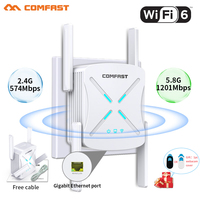 AX1800 Dual Band 2.4 & 5Ghz Gigabit Wireless Extender Wifi 6 Repeater 4 Antenna Wi-fi Router Long Range Wlan Signal Amplifer