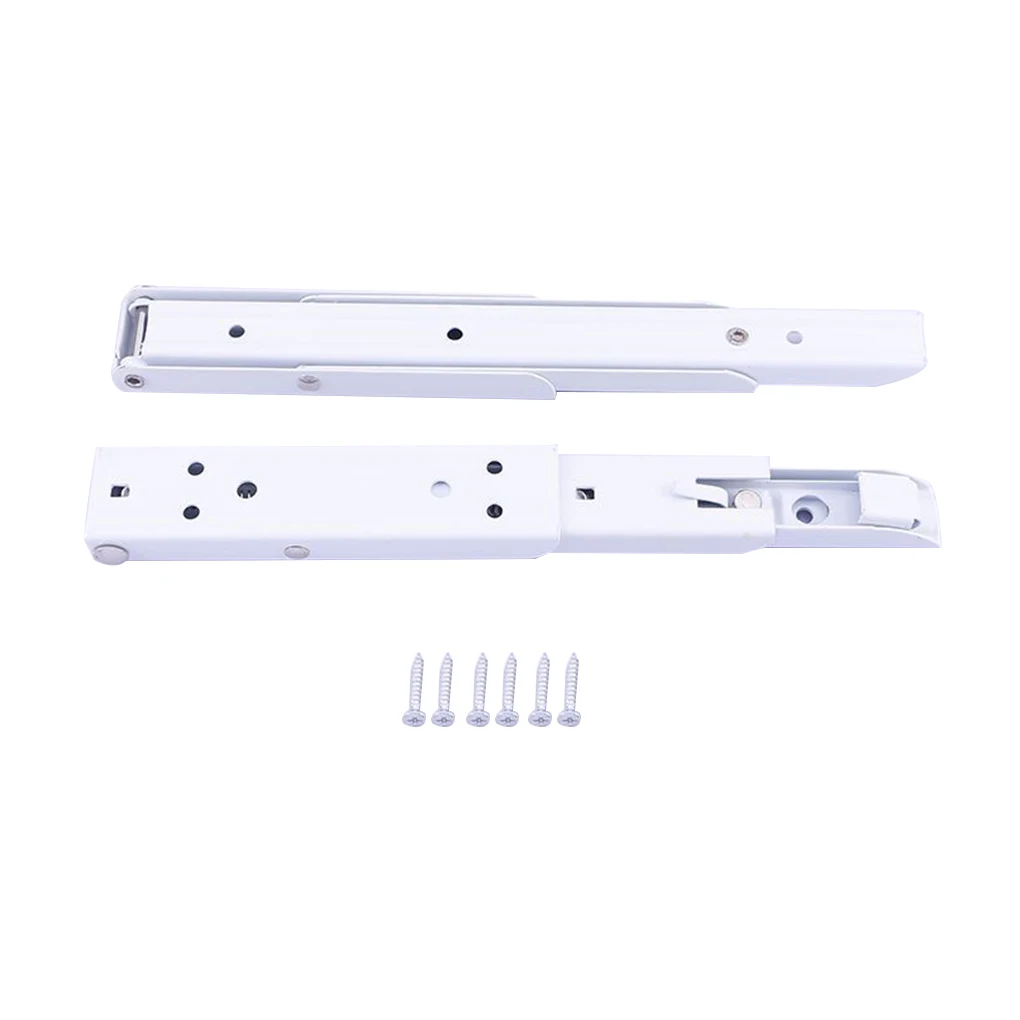 2pcs Tri-fold Folding Shelf Bracket Wall Mount Spring Loaded Support Heavy Duty Fold Down Hinge