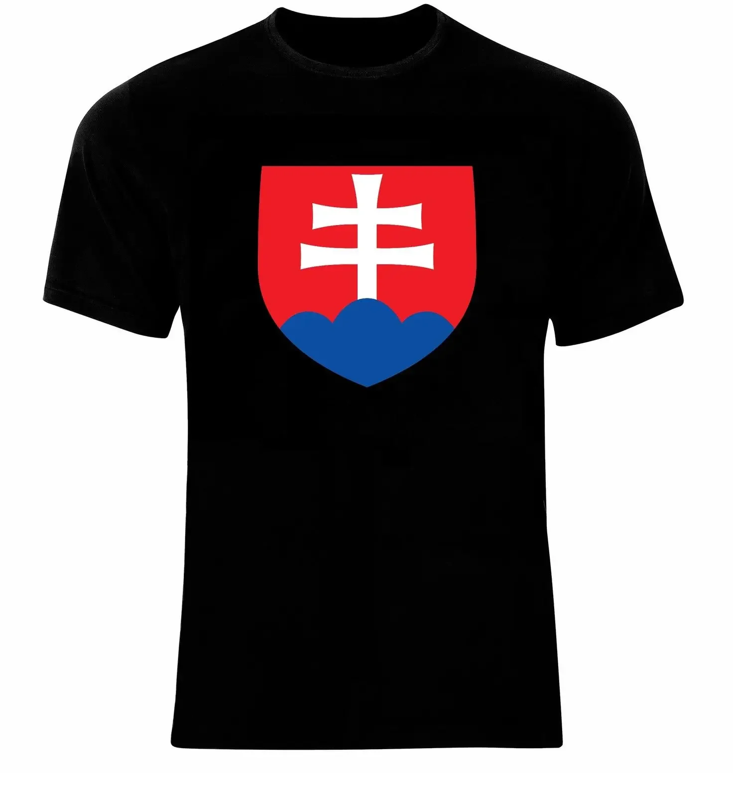 Slovak Republic Coat of Arms Slovakia Arms Flag T-Shirt. Summer Cotton O-Neck Short Sleeve Men's T Shirt New Size S-3XL