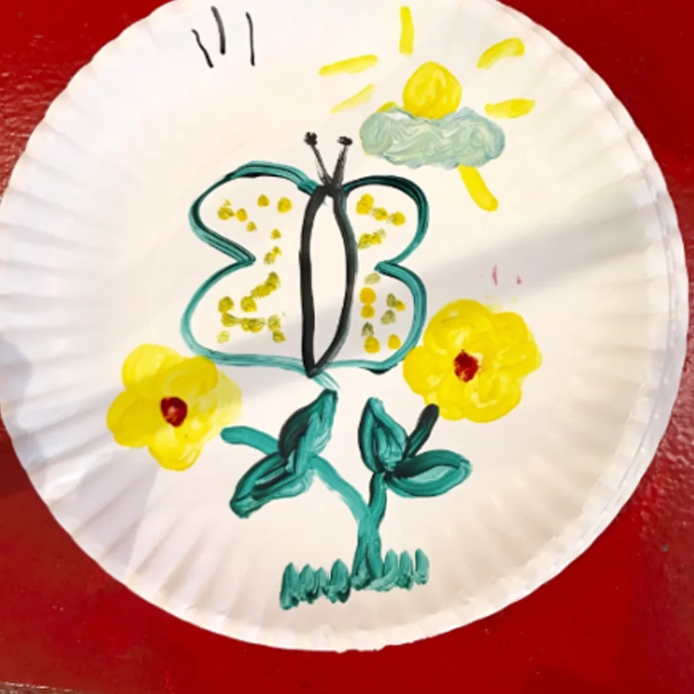 

50Pcs Blank Paper Plates for DIY Painting Premium Washable Craft Tableware Kids Drawing Activities Educational Art Projects Home