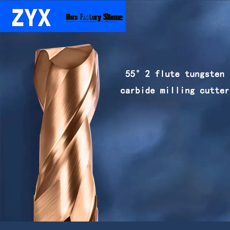 2-Flute Carbide End Mill with Keyway Groove Special Two-Flute Up-Cut End Mill for Steel with Hard Carbide for CNC Machining