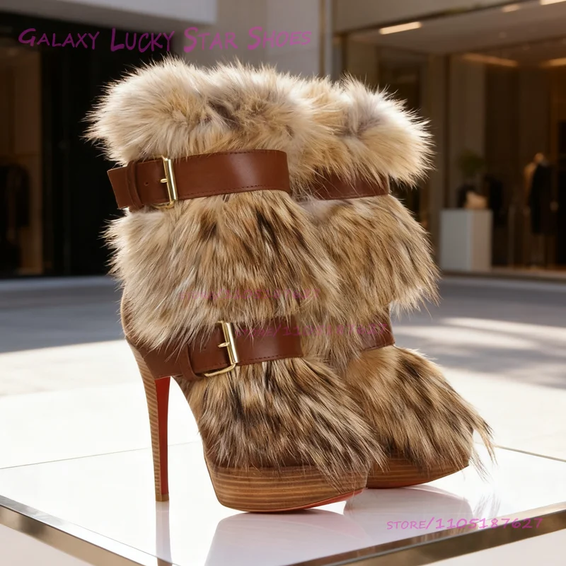 طويل البني العجل الأحذية السوداء الجلد المدبوغ الكاكي مشبك الأحمر الخنجر الكعوب منصة أحذية الشتاء غير رسمية الفتيات أحذية مكشكشة مطوي عادية