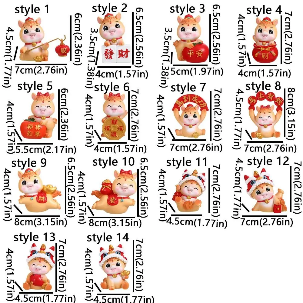 لطيف 2026 الحصان العام التميمة الراتنج سنة الحصان الحصان أرقام زخرفة نابض بالحياة الزخرفية تمثال الحصان السنة الصينية الجديدة #6