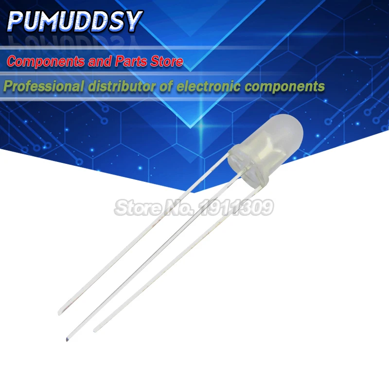 100PCS LED 5mm Round Diffused Red & Green two Color Common cathode LED Diode Light Emitting Diode