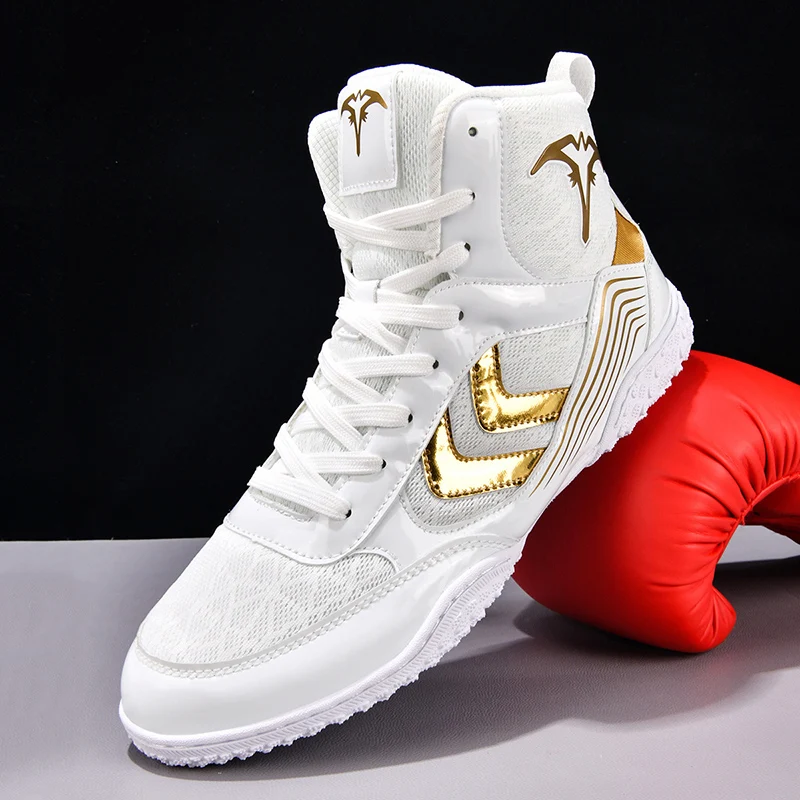 

2025 New Men Boxing Sneakers Breathable Training Wrestling Shoes Wear-Resisting Combat Sneakers Non Slip Boxing Fighting Boots
