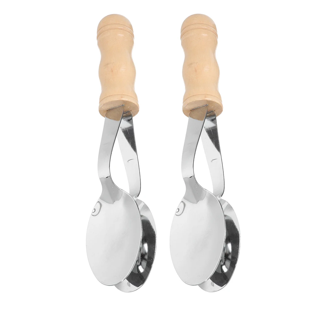 

2 Pcs Spoons Musical Kid Instruments Small Hand Percussion Folk for Kids Washboards Baby