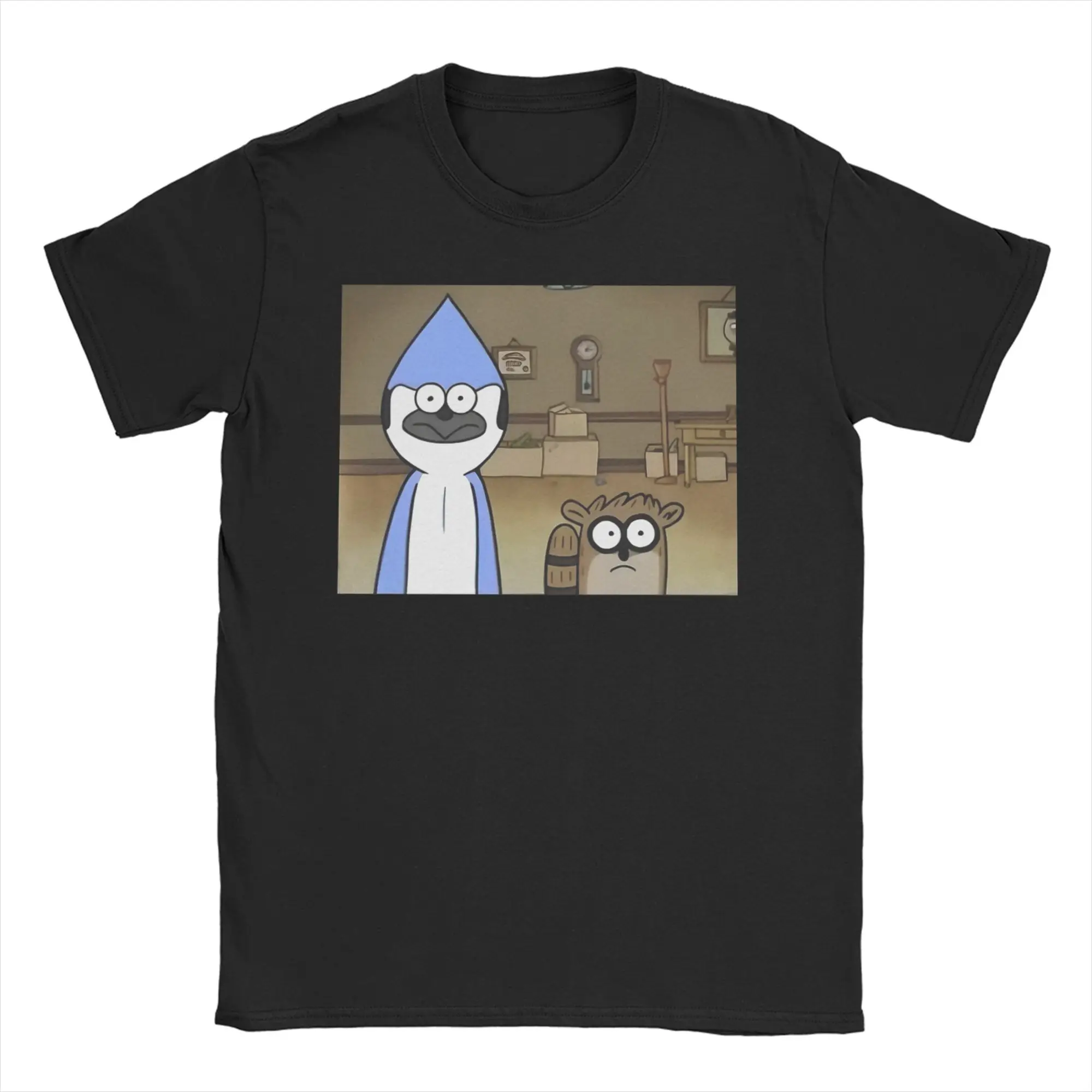 الرجال النساء أزياء Mordecai و Rigby مضحك الكرتون تي شيرت القطن تي شيرت الملابس