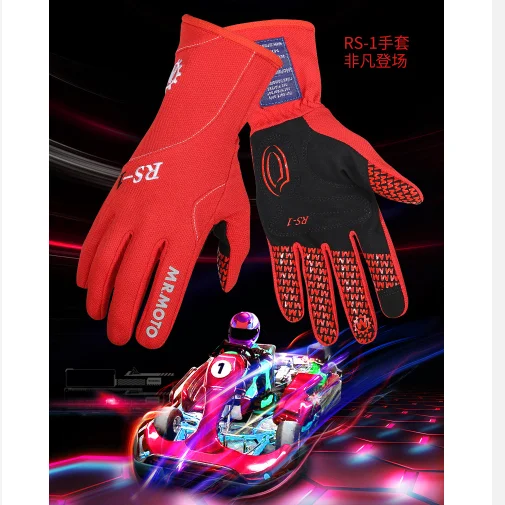 

Motorcycle Kart Racing Gloves Off-road FIA Competition Special Gloves Wear-resistant Non-slip Breathable and Comfortable