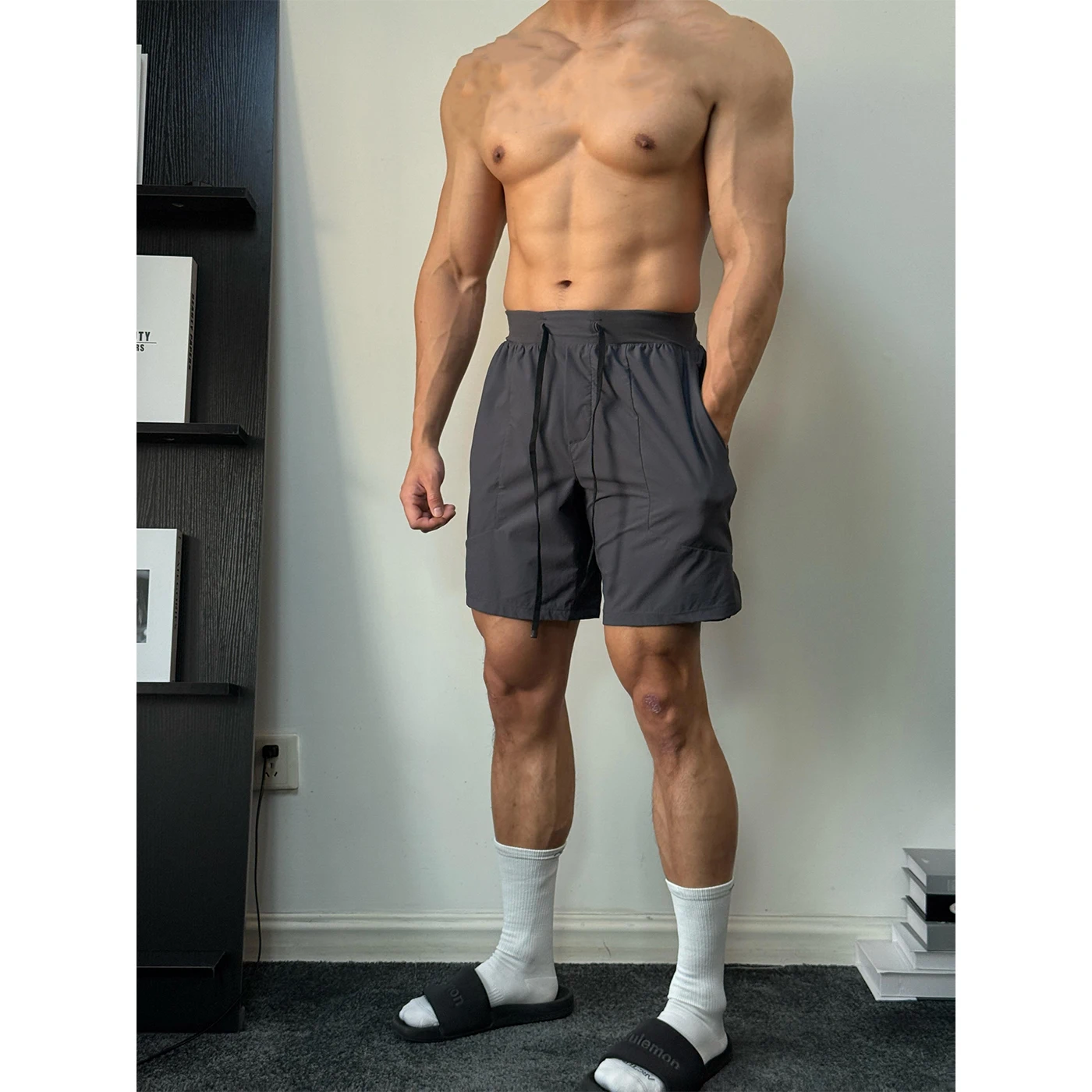 

Qui Dry Sport orts Мужские летние эластичные брюки из ледяной кожи для тренировок по футболу в американском стиле для фитнеса Свободный крой Повседневные orts