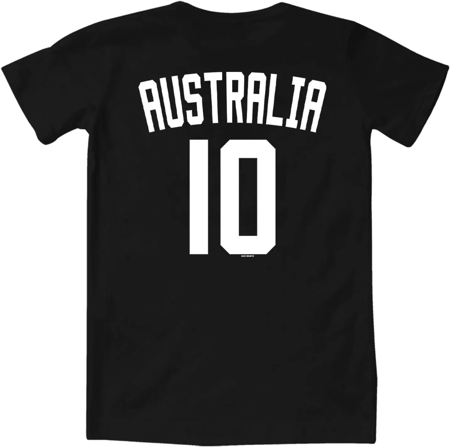 Australia Football Jersey - Aussie National Soccer Ladies T-Shirt (Black, Large)