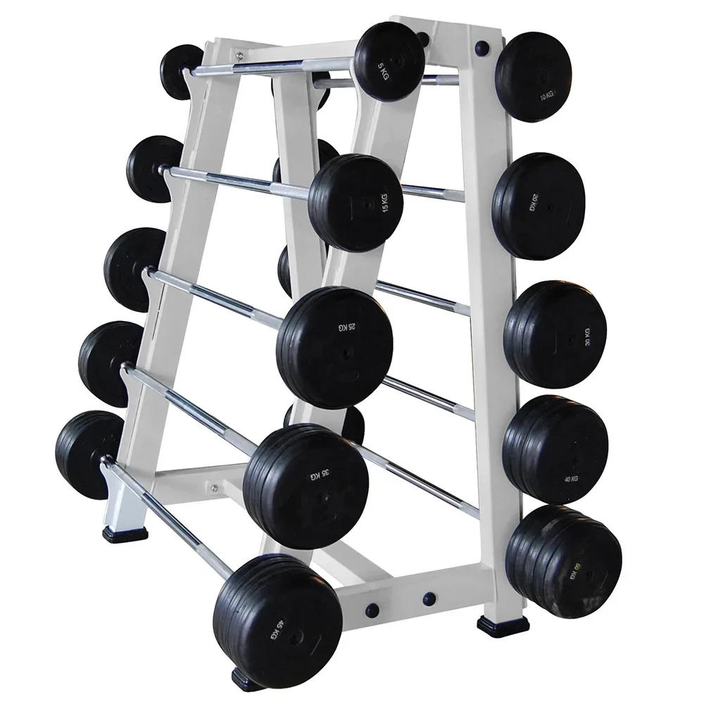 Steel Sports Accessories Gym Set Barbell Rack and Plate Shelf Essentials Barbell Storage Rack for Fitness Training