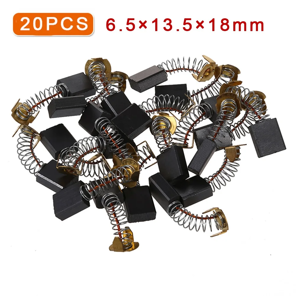 20Pcs Motor Carbon Brushes For CB-153 CB153 Drop Saw For Angle Grinder Electric Hammer Dril Cut-off Saw Power Tool 6.5x13.5x18mm