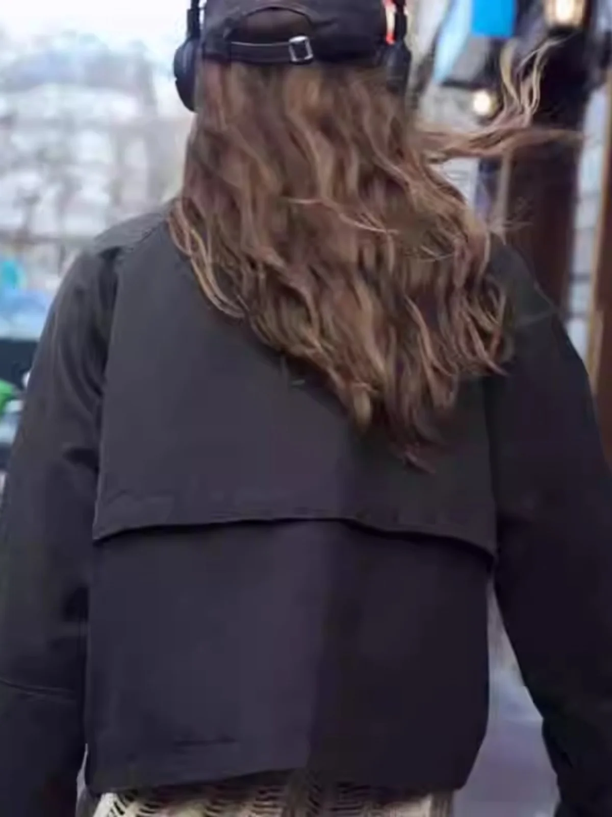 Sli Gewachstes Leder Jaet Damen Frühling Neue Kragenfarbe Blo Oberbekleidung Trendy Street Sle Normale Länge Lose Passform