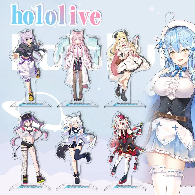 Japan Virtual YouTuber Hololive Anime Figures Shirakami Fubuki Natsuiro Matsuri Acrylic Stands Akai Haato Character Model Gifts