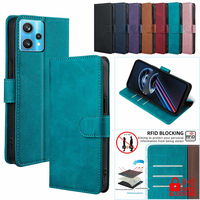 Realme 9 Protect Cover Leather Flip Phone Bag Wallet Case For Realme 9 Pro Plus realme 7 8 Pro 8S 8i 7i Card Slots Holster Funda