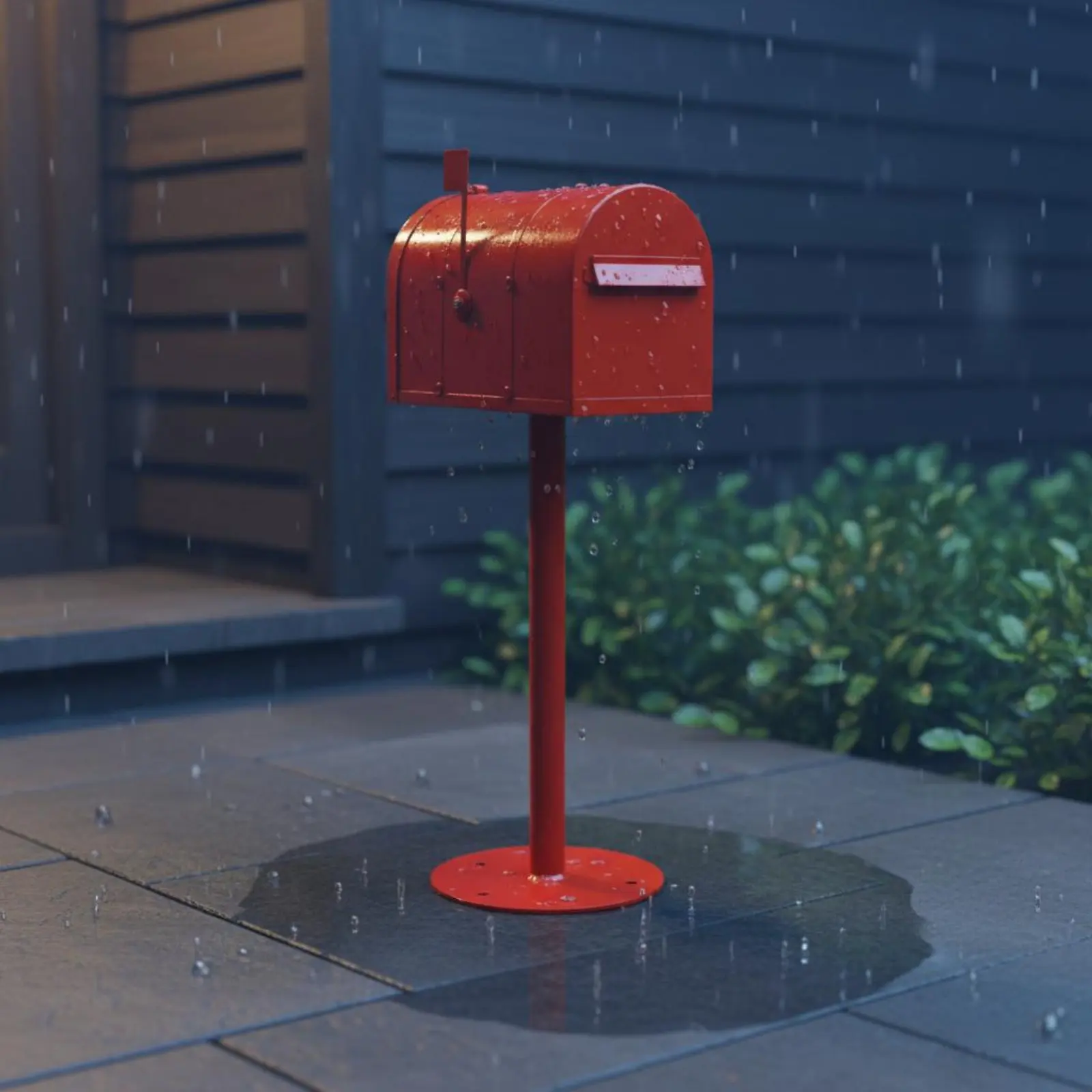 

Vintage Metal Mailbox Rainproof Lockable Mail Post Box Metal Mailbox Weather-Resistant