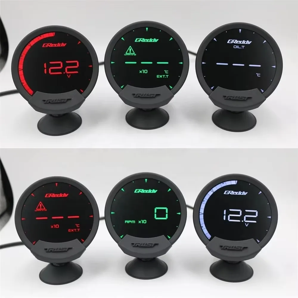 GreddI Racing Gauge 7 Color in 1 Multi D/A LCD Digital Display Meter Universal Gauge
